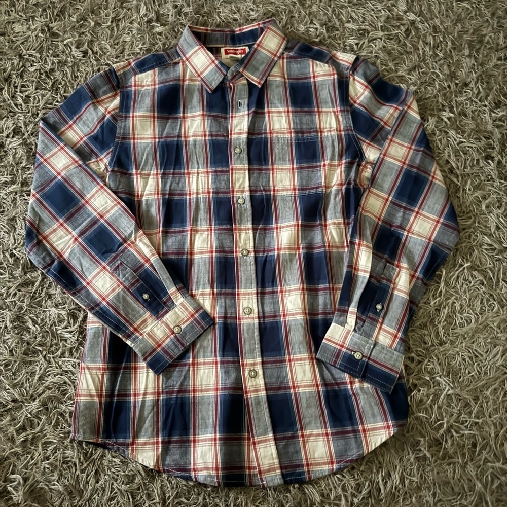 Wrangler Pearl Snap Flannel T Shirt Size XL youth girl